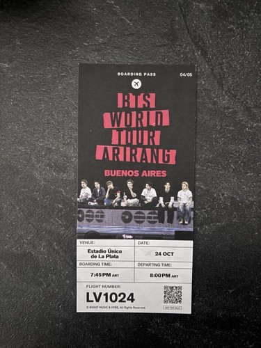 Bts buenos aires boarding pass - buenos,