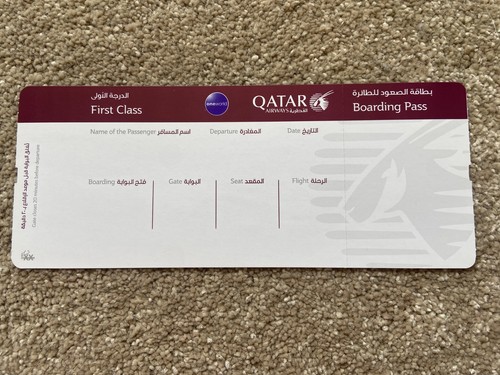 Qatar airways first class - first,