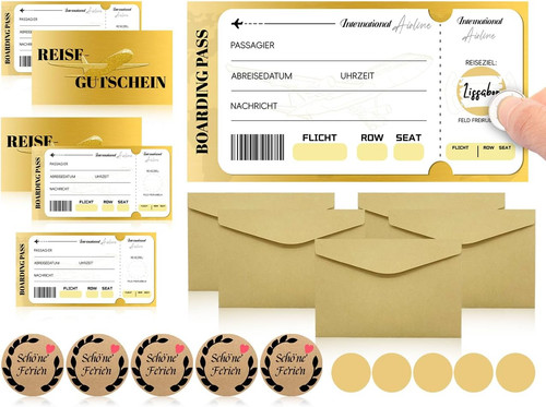 Set reisegutschein - set,